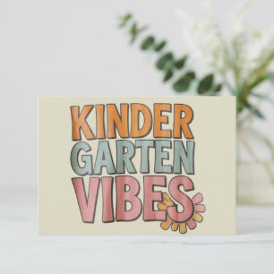 Back to School Kindergarten Pre K First Grade  Thank You Card