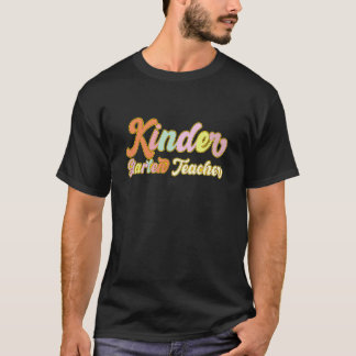 Back To School Kindergarten Teacher Colorful Vinta T-Shirt