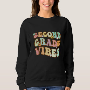 Back To School Kindergarten Vibes Groovy Teacher W Sweatshirt