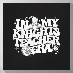 Back To School Knights Mascot Teacher Game Day Canvas Photo Tile