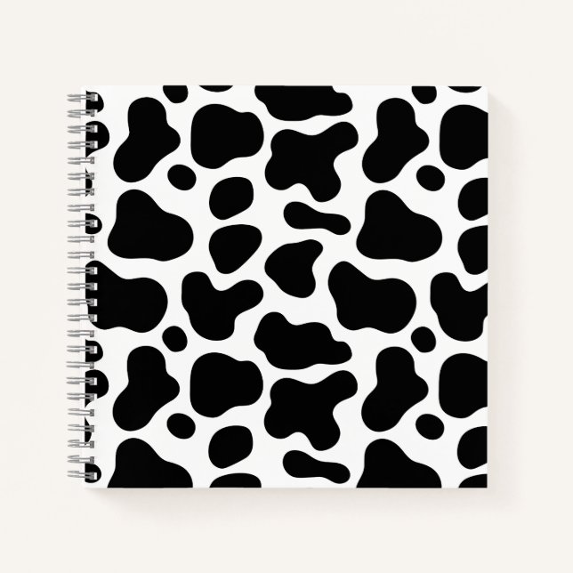 Back to school l Black and white leopard pattern Notebook (Front)