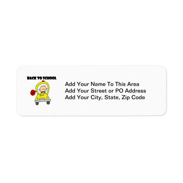 Back to School Label (Front)