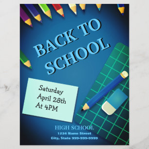 Back to school learning courses flyer