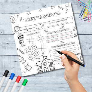 Back to School Learning for Ages 4–8 Dry Erase Board
