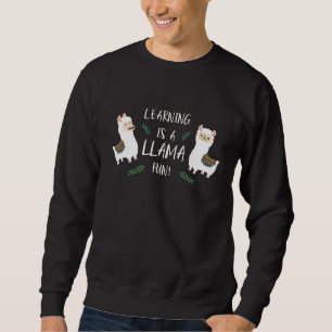 Back To School Learning Is A Llama Fun Premium Sweatshirt