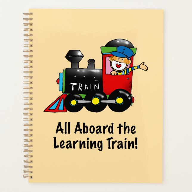 Back to School Learning Train cartoon Planner (Front)