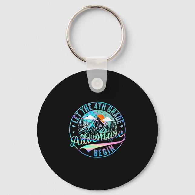 Back to school let the 4th grade adventure begin keychain (Front)