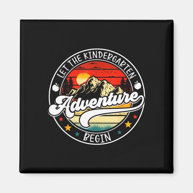 Back to school let the kindergarten adventure magnet (Front)