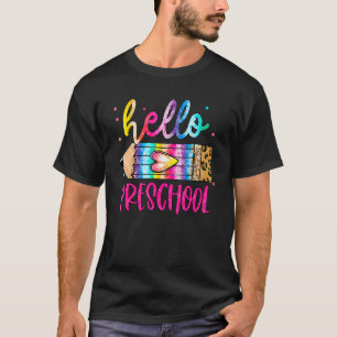 Back To School Let's Do This Hello Preschool Leopa T-Shirt