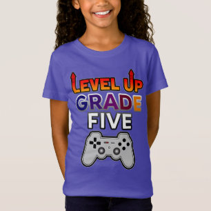 Back to School Level Up Grade Five T-Shirt