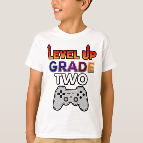 Back to School Level Up Grade Two T_Shirt