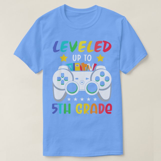 Back to school- leveled up to 5th grade  T-Shirt (Design Front)