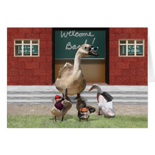 Back To School, Little Ducks! Cards (Front Horizontal)