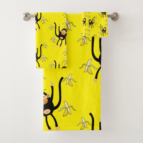 Back To School Little Monkey Bath Towel Set