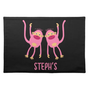 Back To School Little Monkey Cloth Placemat