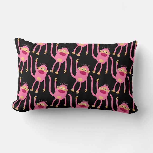 Back To School Little Monkey Lumbar Pillow (Front)