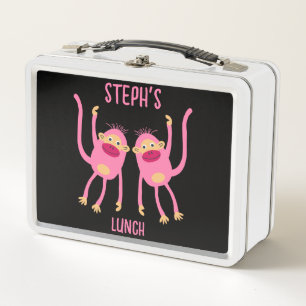 Back To School Little Monkey Metal Lunch Box