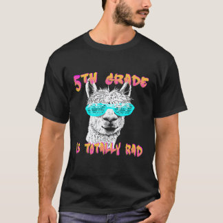 Back to School Llama 5th Grade Grader Teacher 1st T-Shirt