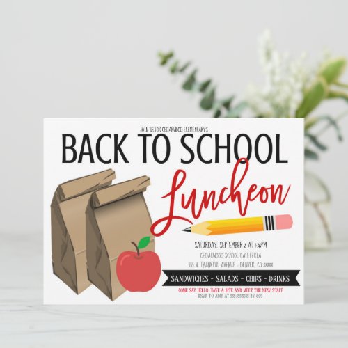 Back to School Luncheon Invitation