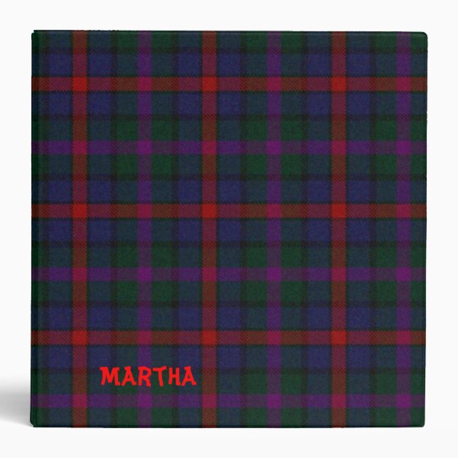 Back to School MacCaughan Tartan Plaid Binder (Front)