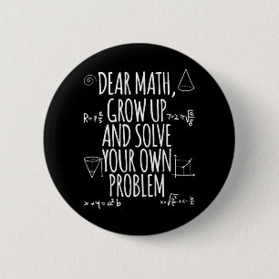 Back To School Math Quote For Girls Boys Teens Dea Button