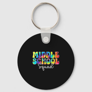 Back to school middle school squad team teacher keychain