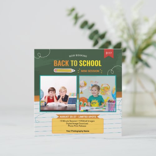 Back to school mini session template