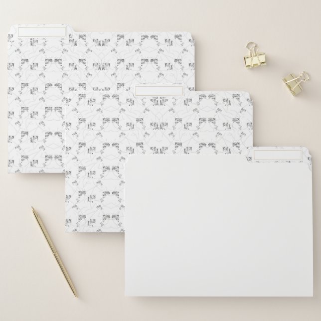 Back-to-School Minimal Line Pattern | Summer File Folder (Set)