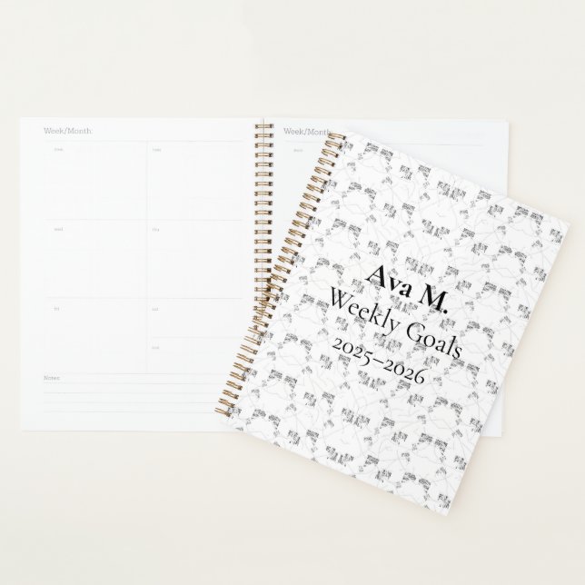 Back-to-School Minimal Line Pattern | Summer Planner (Display)