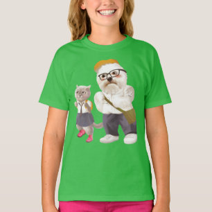 Back to School: Miss Meow & Bichon Students T-Shirt