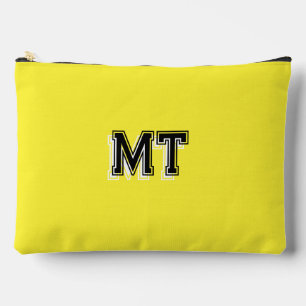 Back to School Monogram Pencil Zipper Bag Yellow