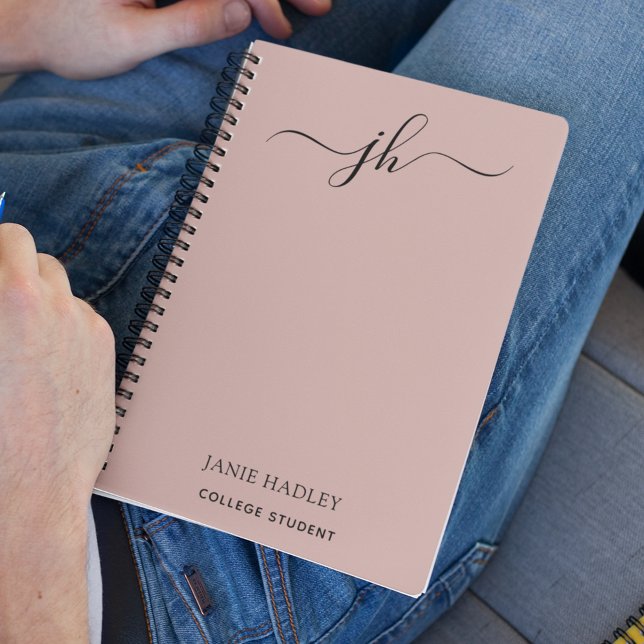 Back To School Monogram Script Name Notebook (Creator Uploaded)