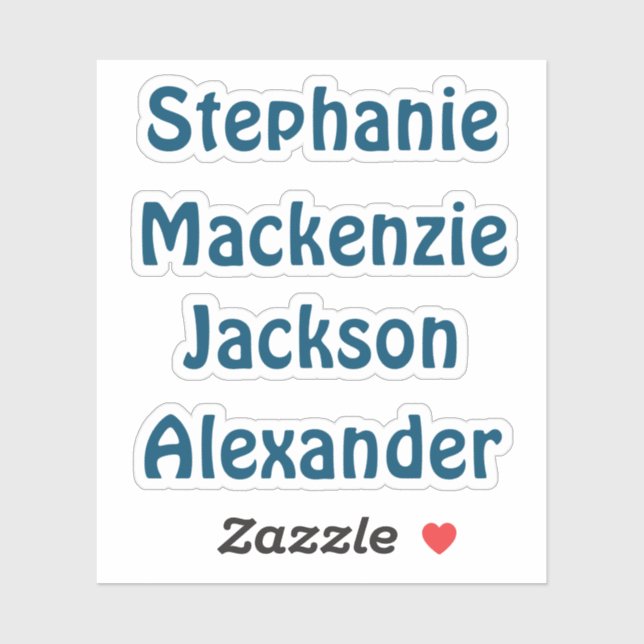 Back to School Multiple Name Stickers (Sheet)