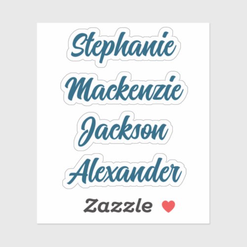 Back to School Multiple Name Stickers