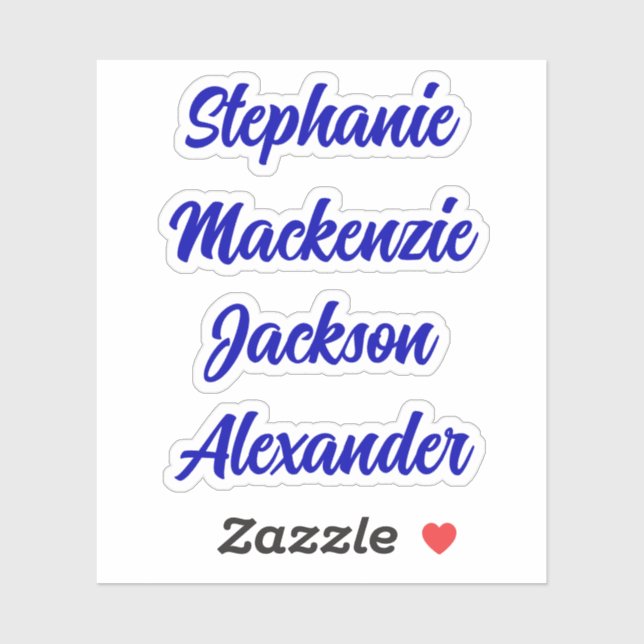 Back to School Multiple Name Stickers (Sheet)