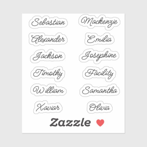 Back to School Multiple Name Stickers