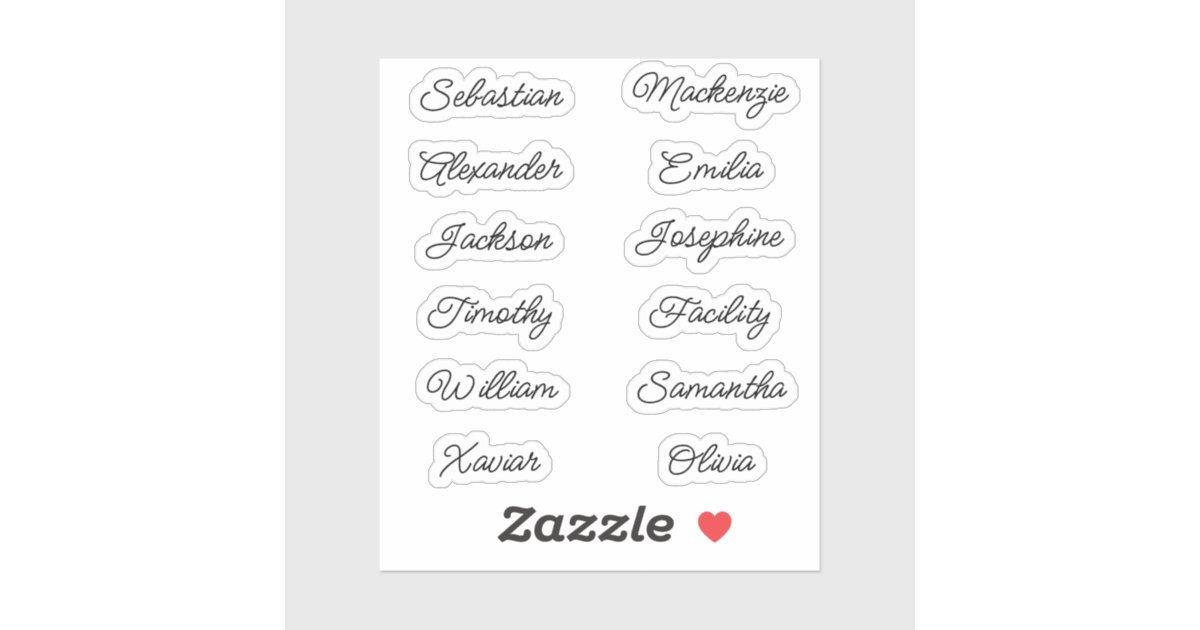 Several Names Back to School Multiple Name Stickers | Zazzle