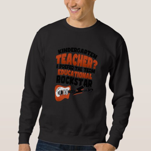 Back to School Music Guitar Kindergarten Teacher Sweatshirt