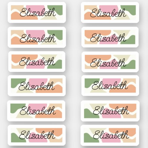 Back to School Name Stickers