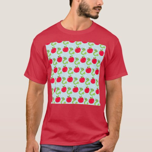 Back to School Neck Gaiter Book Worm and Apples Ne T_Shirt