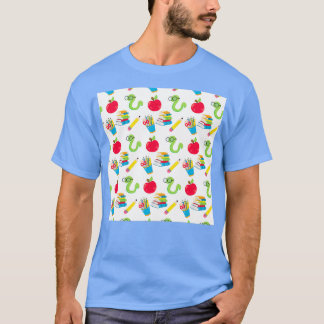 Back to School Neck Gaiter Worm Wearing Glasses Bo T-Shirt