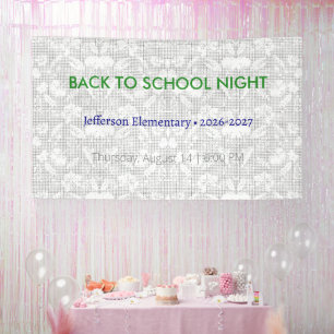 Back to School Night Vinyl Banner – Custom School
