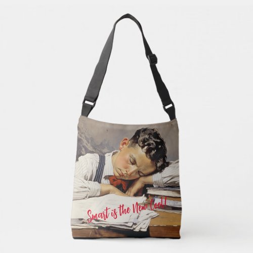 Back to school Norman Rockwell drawings style Crossbody Bag