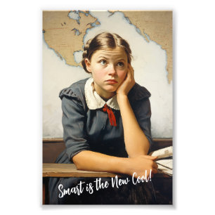 Back to school Norman Rockwell drawings style Photo Print