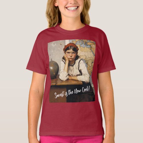 Back to school Norman Rockwell drawings style T_Shirt