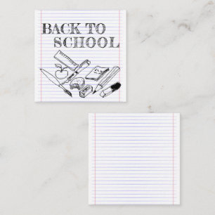 Back to School Note Card