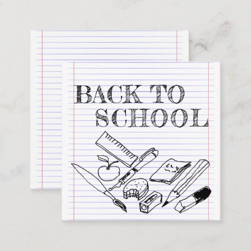 Back to School Note Card