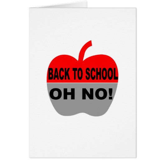 Back To School Oh No Cards (Front)