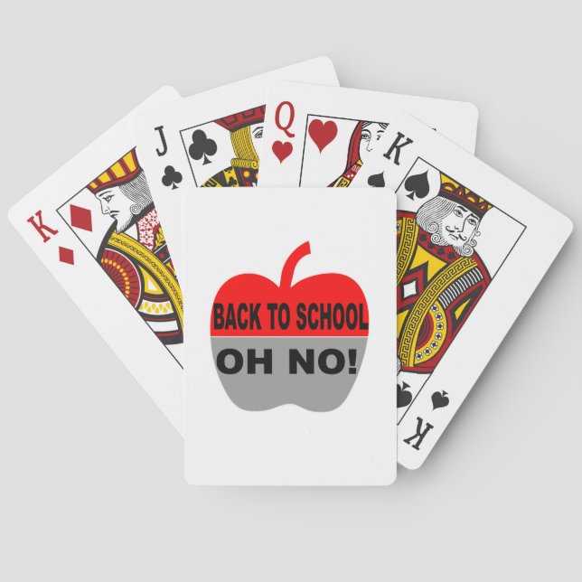 Back To School Oh No Poker Cards (Back)