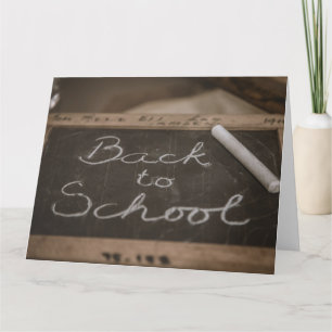 Back to School on an old school slate Card